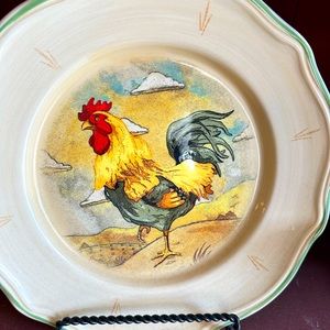 Hand Painted Vintage Royal Gibson Rooster Plate